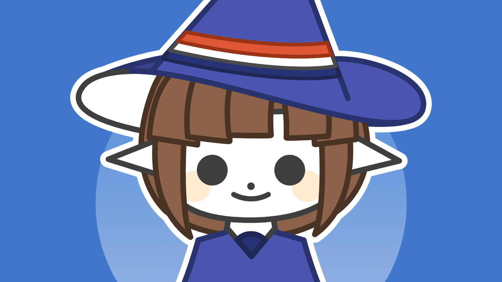 Vector art of Wadanohara. She is standing in the middle of the image.