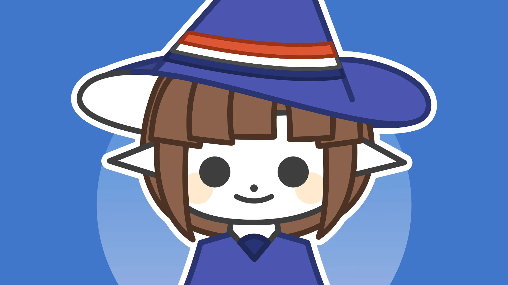 Vector art of Wadanohara. She is standing in the middle of the image.